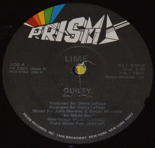 Lime (2) : Guilty / On The Grid (12")