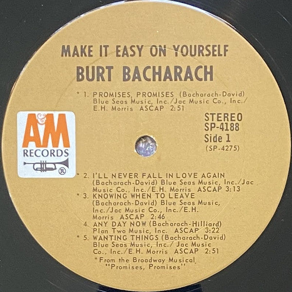Burt Bacharach : Make It Easy On Yourself (LP, Album, Ter)