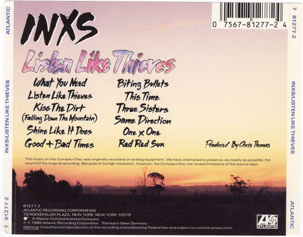 INXS : Listen Like Thieves (CD, Album, Mad)