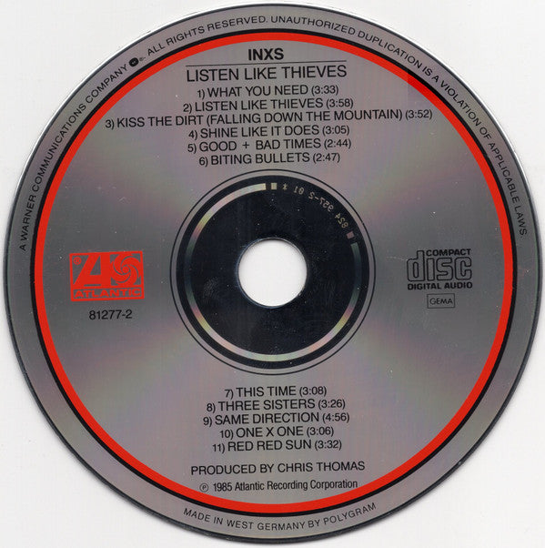 INXS : Listen Like Thieves (CD, Album, Mad)
