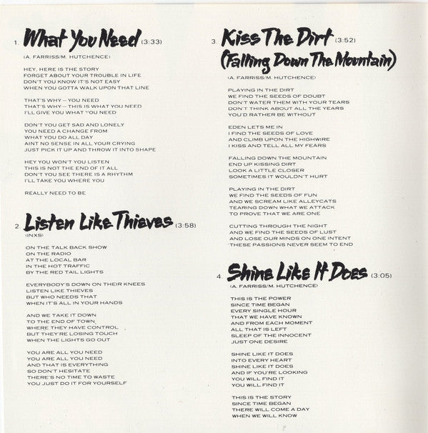 INXS : Listen Like Thieves (CD, Album, Mad)