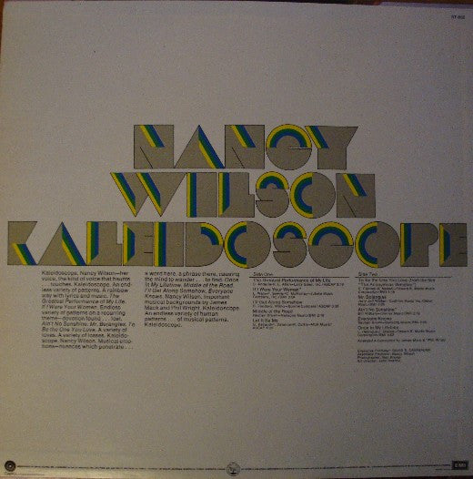 Nancy Wilson : Kaleidoscope (LP, Album, Red)