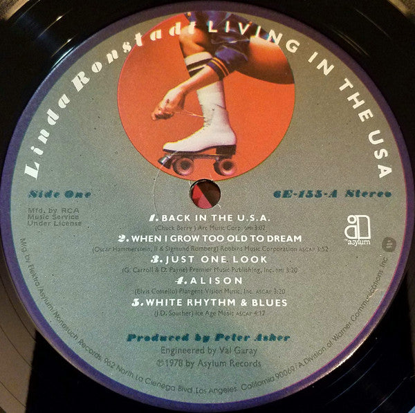 Linda Ronstadt : Living In The USA (LP, Album, Club, Gat)