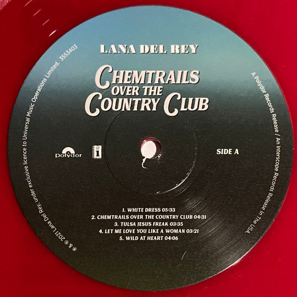 Lana Del Rey : Chemtrails Over The Country Club (LP, Album, Ltd, Red)