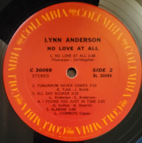 Lynn Anderson : No Love At All (LP, Album, Pit)