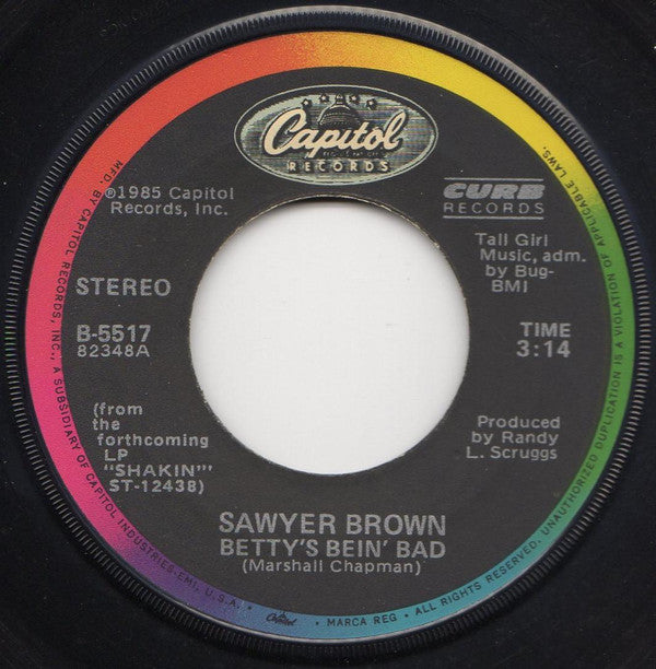 Sawyer Brown : Betty's Bein' Bad (7", Single, Jac)