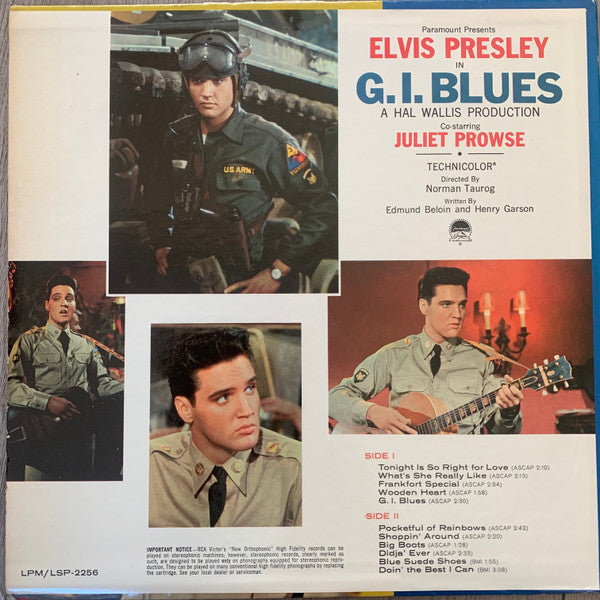 Elvis Presley : G.I. Blues (LP, Album, RE)