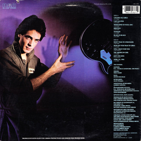 Rick Springfield : Success Hasn't Spoiled Me Yet (LP, Album, RE, Ind)