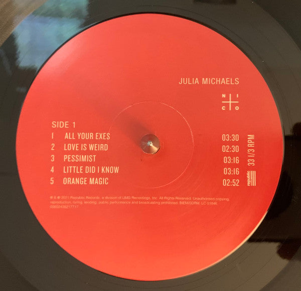 Julia Michaels : Not In Chronological Order (LP, Album)
