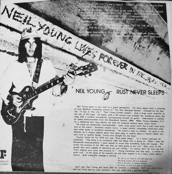 Neil Young & Crazy Horse : Rust Never Sleeps (2xLP, Unofficial)