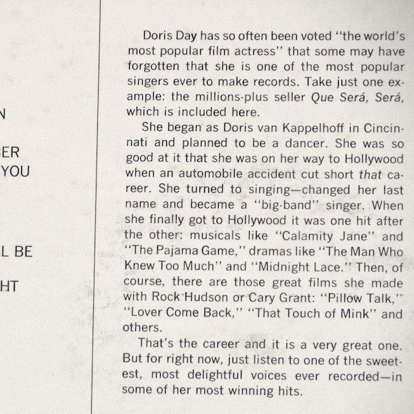 Doris Day : Whatever Will Be, Will Be (Que Sera, Sera) (LP, Comp)