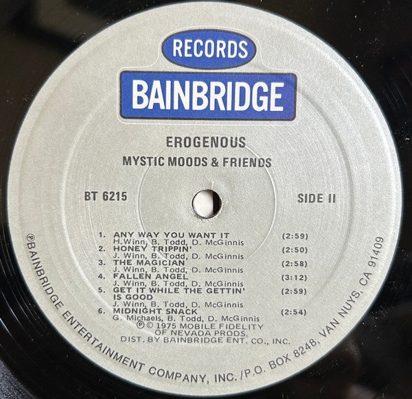 The Mystic Moods & Friends* : Erogenous (LP, Album, RE)