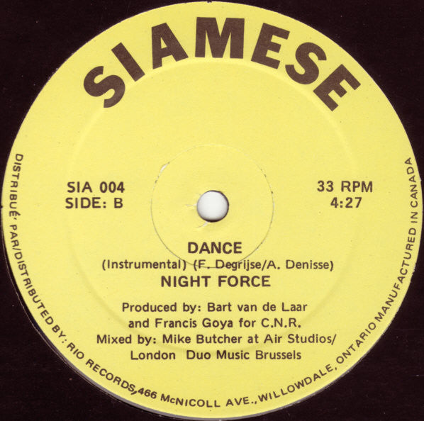 Night Force (3) : Dance (12")