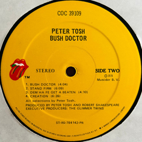 Peter Tosh : Bush Doctor (LP, Album, Pre)