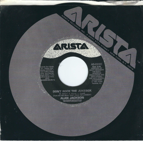 Alan Jackson (2) : Don't Rock The Jukebox (7", Single)