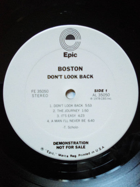 Boston : Don't Look Back (LP, Album, Promo, San)