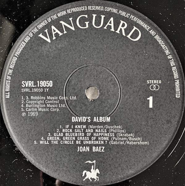 Joan Baez : David's Album (LP, Album)