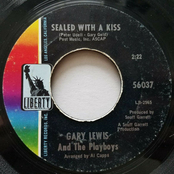 Gary Lewis And The Playboys* : Sealed With A Kiss / Sara Jane (7", Single, Styrene, She)