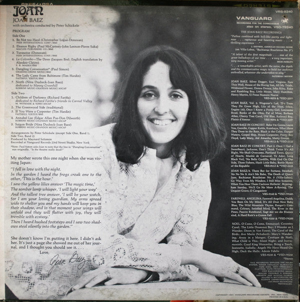 Joan Baez : Joan (LP, Album, Mono, Pit)