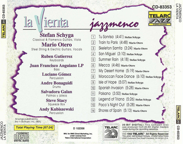 La Vienta : Jazzmenco (CD, Album, Club)