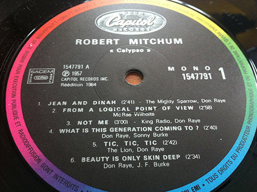 Robert Mitchum : Calypso - Is Like So... (LP, Mono, RE)