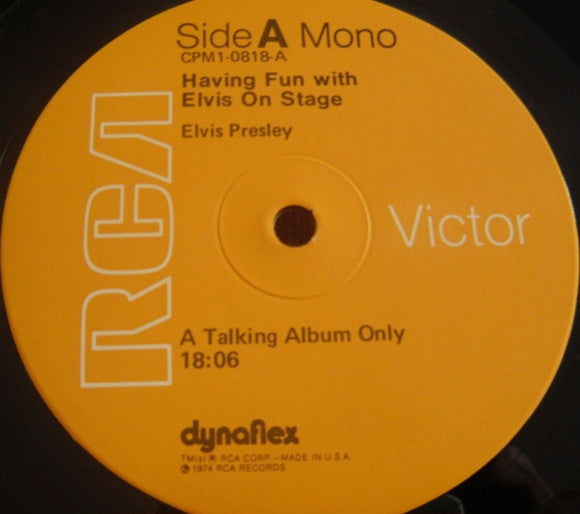 Elvis Presley : Having Fun With Elvis On Stage (LP, Mono, Ind)