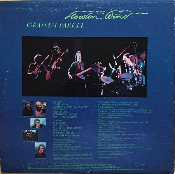 Graham Parker : Howlin Wind (LP, Album, Kee)