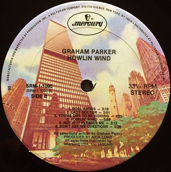 Graham Parker : Howlin Wind (LP, Album, Kee)
