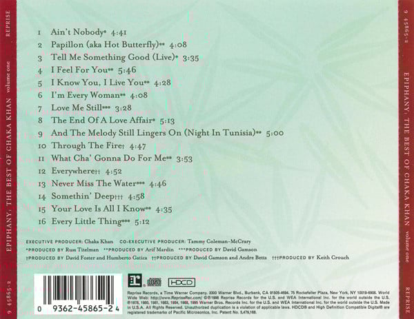 Chaka Khan : Epiphany: The Best Of Chaka Khan Volume One (HDCD, Comp)