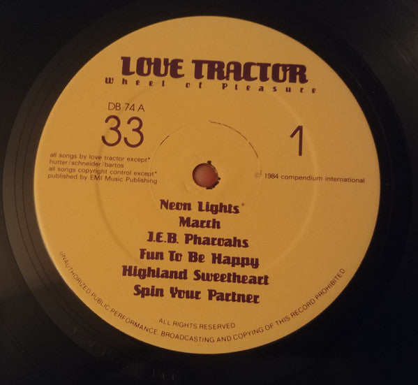 Love Tractor : Wheel Of Pleasure (LP, Comp)