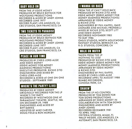 Eddie Money : Greatest Hits - Sound Of Money (CD, Comp, Col)