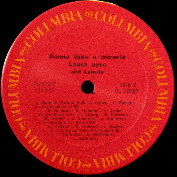 Laura Nyro And LaBelle : Gonna Take A Miracle (LP, Album, RE, Car)