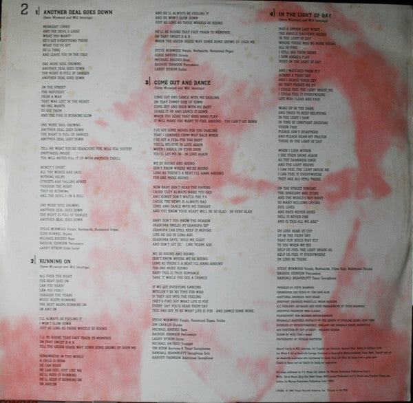 Steve Winwood : Refugees Of The Heart (LP, Album, Club)