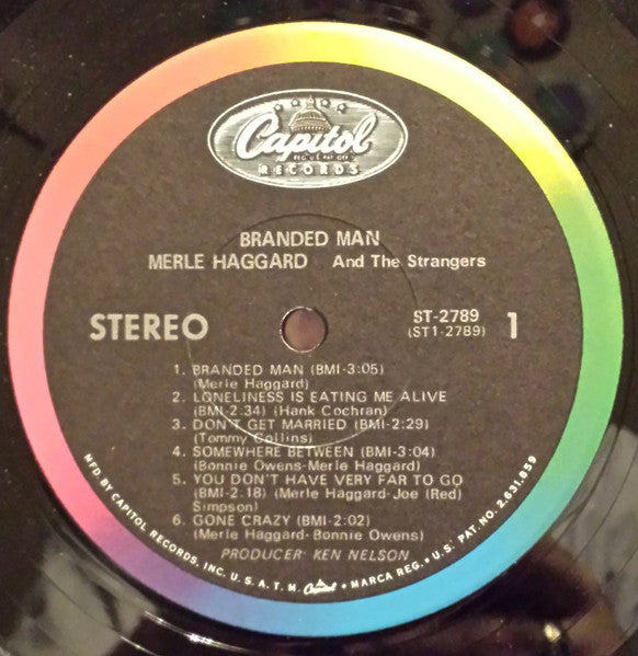 Merle Haggard And The Strangers (5) : Branded Man (LP, Album)