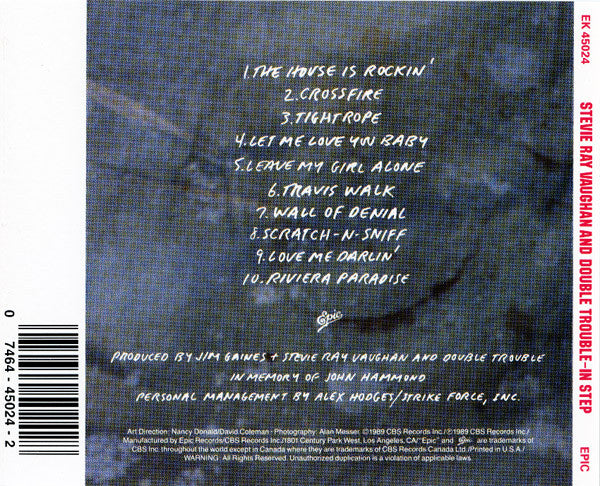 Stevie Ray Vaughan And Double Trouble* : In Step (CD, Album, RP, Son)