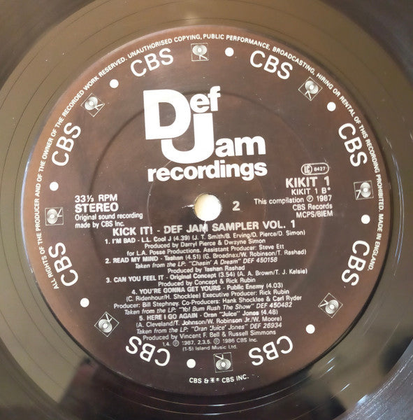 Various : Kick It! The Def Jam Sampler Volume One (LP, Comp)