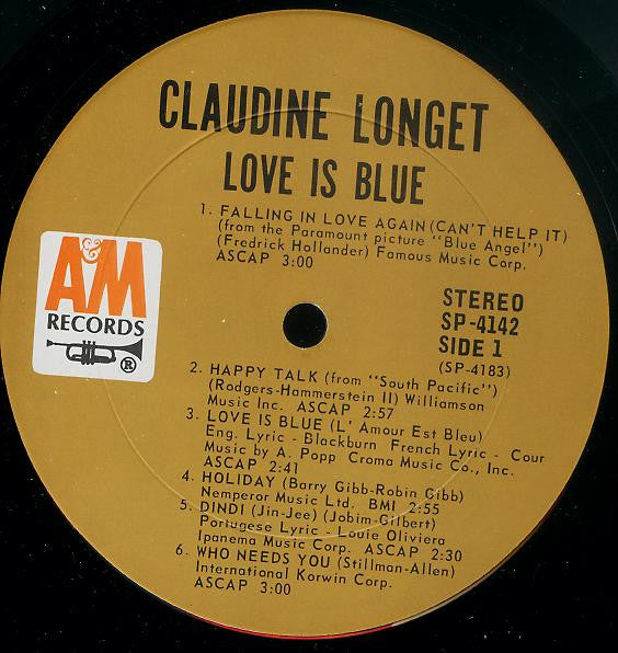 Claudine Longet : Love Is Blue (LP, Album, Ter)
