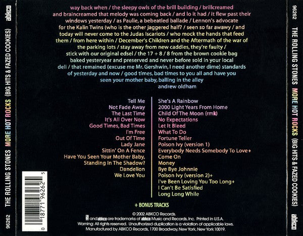 The Rolling Stones : More Hot Rocks (Big Hits & Fazed Cookies) (2xSACD, Hybrid, Comp, Mono, RE, RM, Dig)