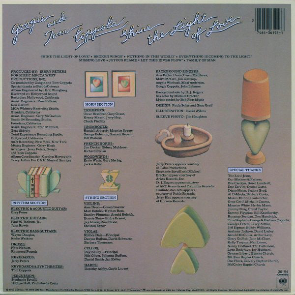 Googie* And Tom Coppola : Shine The Light Of Love (LP, Album)