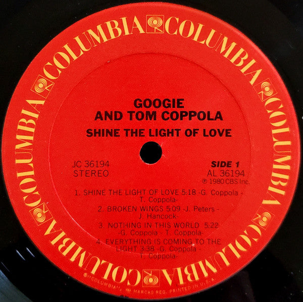 Googie* And Tom Coppola : Shine The Light Of Love (LP, Album)