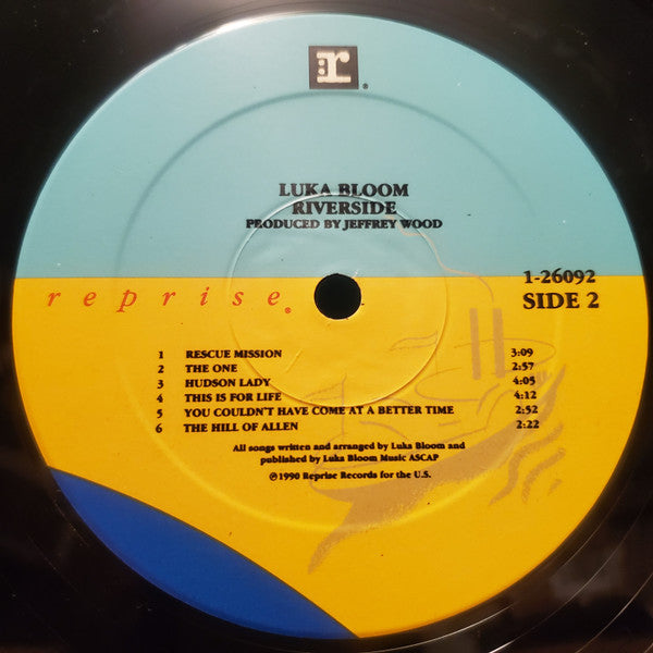 Luka Bloom : Riverside (LP, Album)