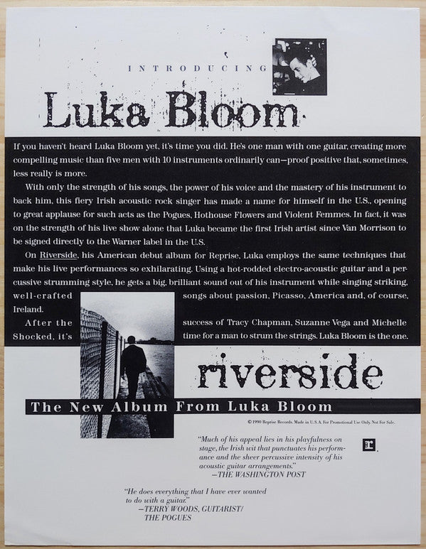 Luka Bloom : Riverside (LP, Album)
