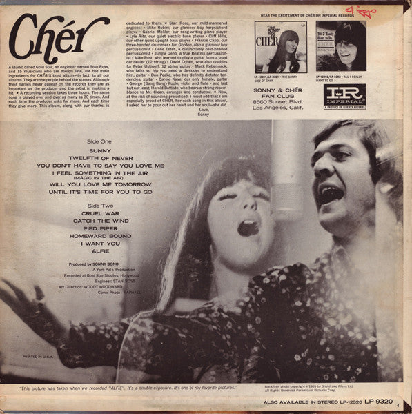 Chér* : Chér (LP, Album, Mono, Ind)