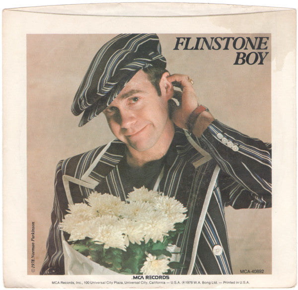 Elton John : Ego / Flinstone Boy (7", Single, Pin)