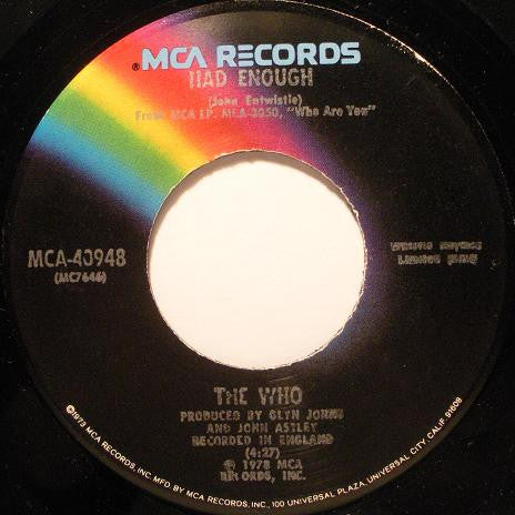 The Who : Who Are You (7", Single)