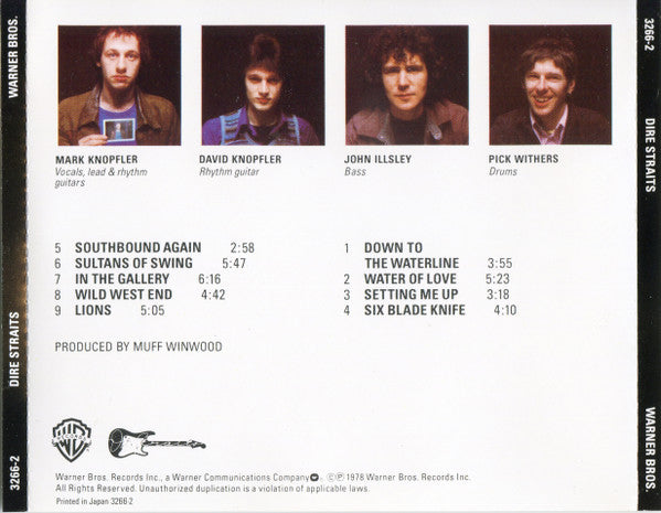 Dire Straits : Dire Straits (CD, Album, RE, Tar)
