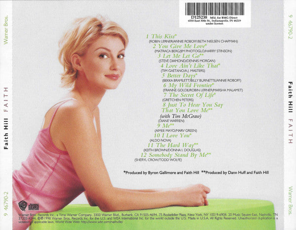 Faith Hill : Faith (CD, Album, Club)