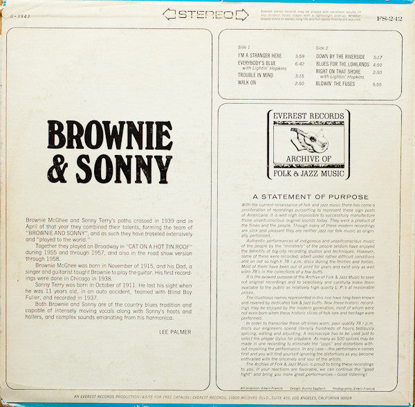 Brownie McGhee & Sonny Terry* : Brownie & Sonny (LP, Album, All)