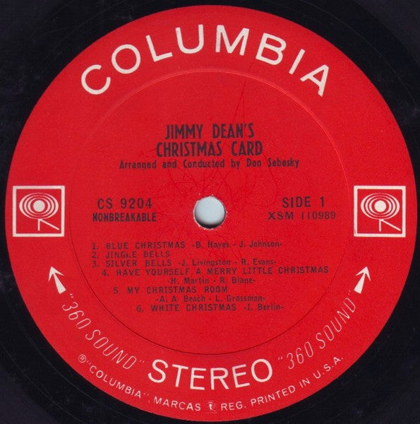Jimmy Dean : Jimmy Dean's Christmas Card (LP, Album)