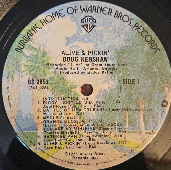 Doug Kershaw : Alive & Pickin' (LP, Album, Win)